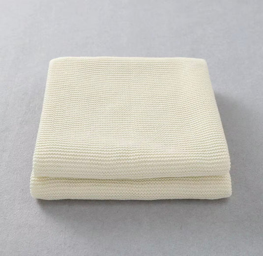 Couverture tricotée bébé en coton 100 % – Modèle Kali - Boutique Kaki Lilas