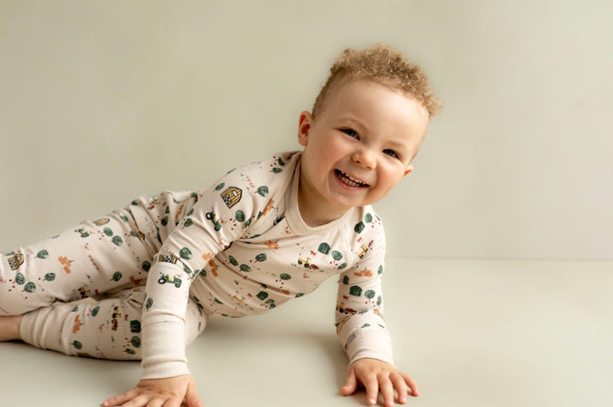 Pyjama modal deux pièces imprimé motifs de ferme beige - Boutique Kaki Lilas