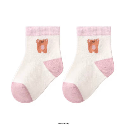 Chaussettes bébé en coton – Blush - Boutique Kaki Lilas
