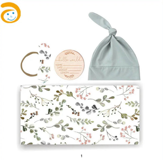 Cocon naissance Kali– Couverture, bonnet et bandeau - Boutique Kaki Lilas