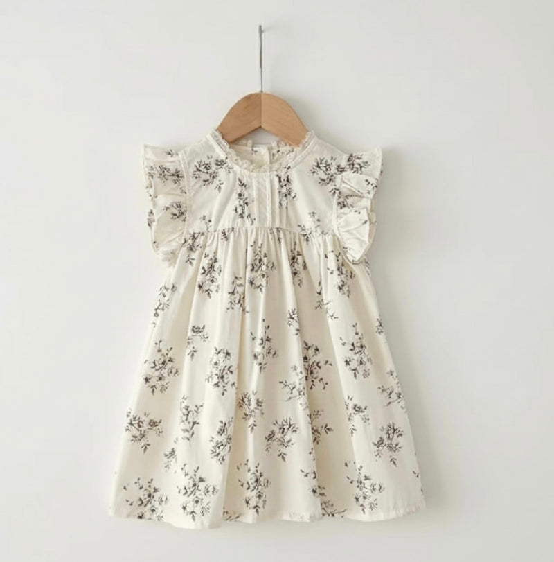 Chargez l'image dans la visionneuse de la galerie, Robe bébé fille en coton floral d’été
