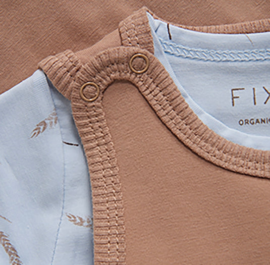 Ensemble pour bébé garçon Fixoni garçon bleu et brun