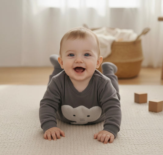 Combinaison bébé garçon motif éléphant en coton doux – Kali