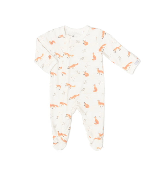 Pyjama modal une pièce pour bébé imprimé à motifs de renard - Boutique Kaki Lilas