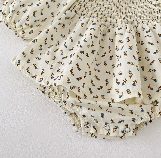 Cache-couches bébé manches bouffantes chic en coton – Kali - Boutique Kaki Lilas