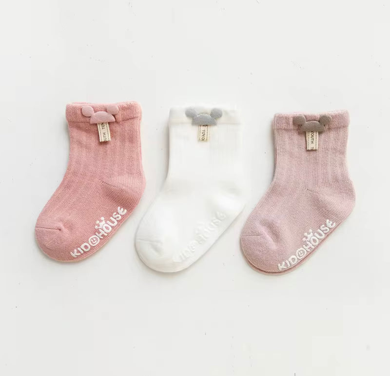 Chargez l&#39;image dans la visionneuse de la galerie, Ensemble de 3 paires de chaussettes Kali - Boutique Kaki Lilas
