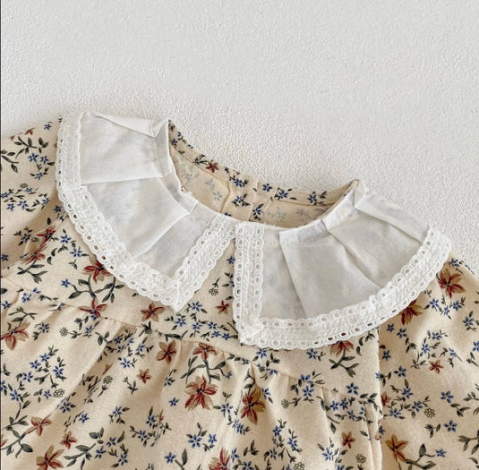 Combinaison bébé fille fleurie rose en coton doux – Kali