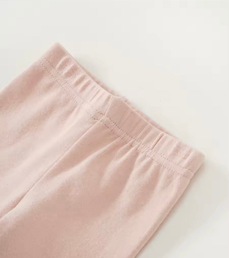 Chargez l&#39;image dans la visionneuse de la galerie, Leggings en coton doux pour filles – Kaki Lilas - Boutique Kaki Lilas
