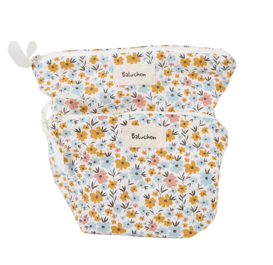 Sac à cosmétiques format moyen - Boutique Kaki Lilas