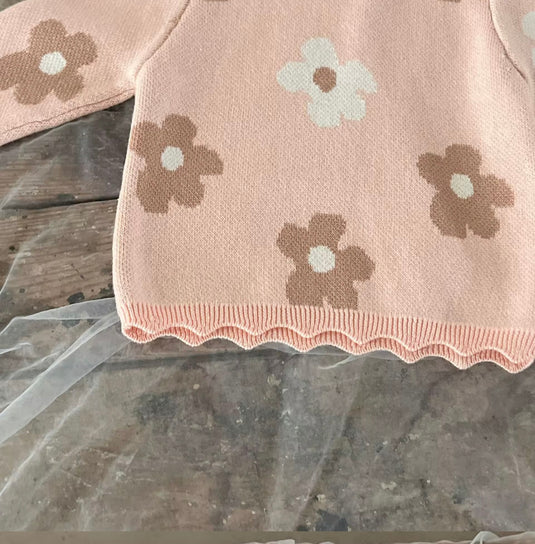 Ensemble Fille Pull et Pantalon à Fleurs – Modèle Kali | Doux & Confortable - Boutique Kaki Lilas