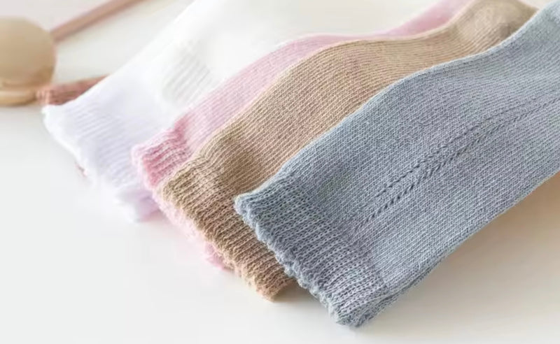 Chargez l&#39;image dans la visionneuse de la galerie, Chaussettes hautes bébé fille coton doux – automne – Kali - Boutique Kaki Lilas
