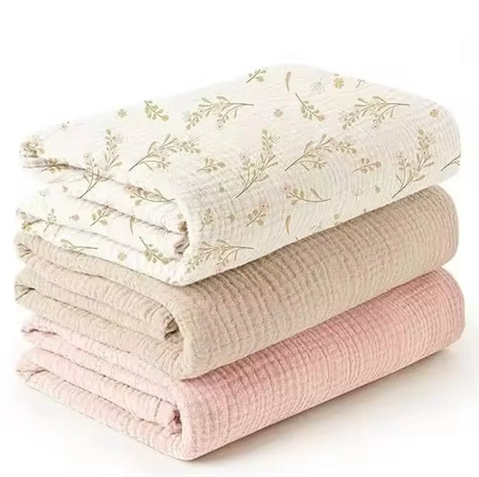 Trio de mousselines en coton doux pour bébé – Modèle Kali - Boutique Kaki Lilas