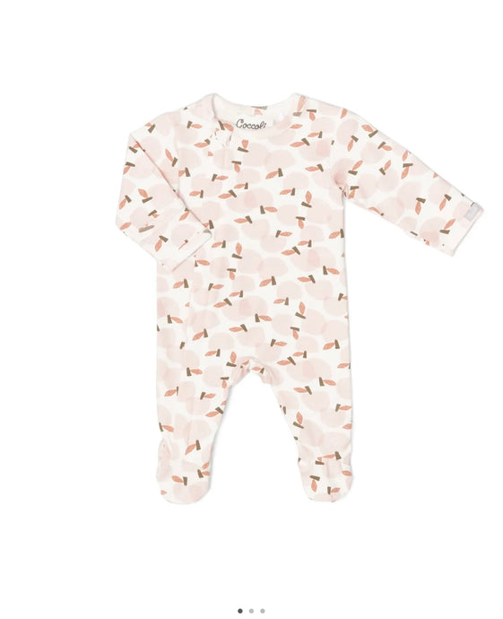 Pyjama bébé crème avec motifs de pommes roses Coccoli - Boutique Kaki Lilas