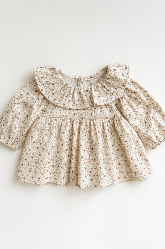 Chemise bébé imprimée fleurs – Blush - Boutique Kaki Lilas