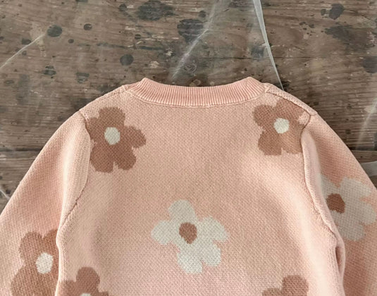 Ensemble Fille Pull et Pantalon à Fleurs – Modèle Kali | Doux & Confortable - Boutique Kaki Lilas