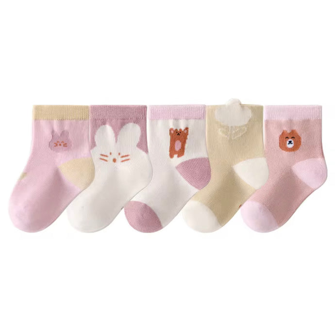 Chaussettes bébé en coton – Blush - Boutique Kaki Lilas