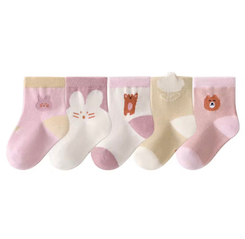 Chargez l&#39;image dans la visionneuse de la galerie, Chaussettes bébé en coton – Blush - Boutique Kaki Lilas
