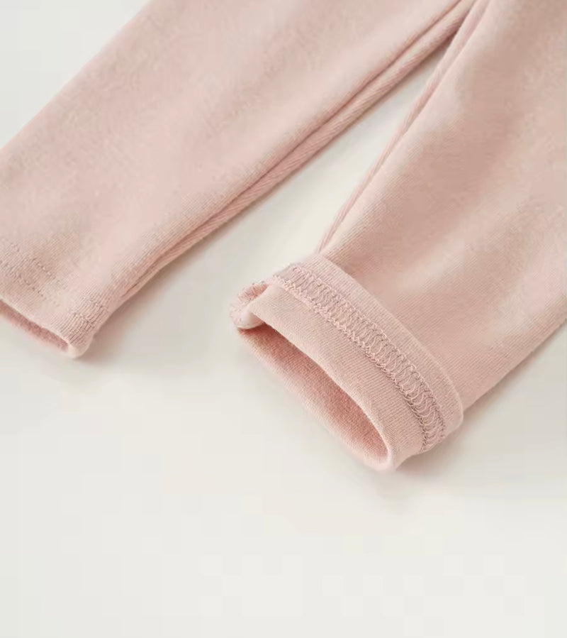 Chargez l&#39;image dans la visionneuse de la galerie, Leggings en coton doux pour filles – Kaki Lilas - Boutique Kaki Lilas
