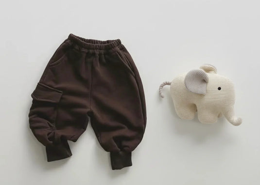 Pantalon enfant avec poche en coton doux et confortable – Modèle Kali - Boutique Kaki Lilas