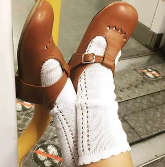 Chaussettes hautes bébé fille coton doux – automne – Kali - Boutique Kaki Lilas