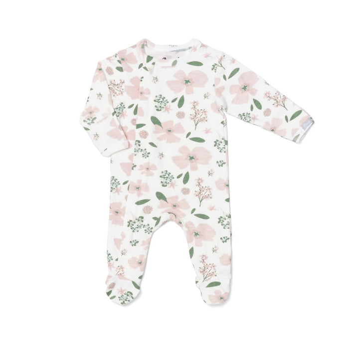 Footie à zipper floral crème Coccoli - Boutique Kaki Lilas