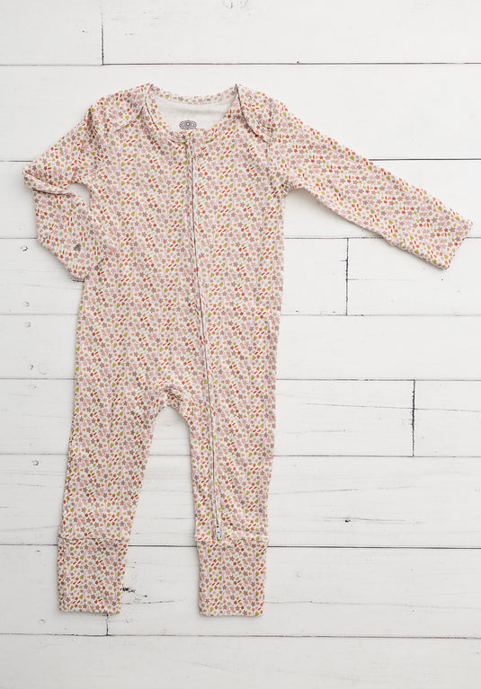 Barboteuse bébé coton bio motif rose-lime – Kaki Lilas - Boutique Kaki Lilas