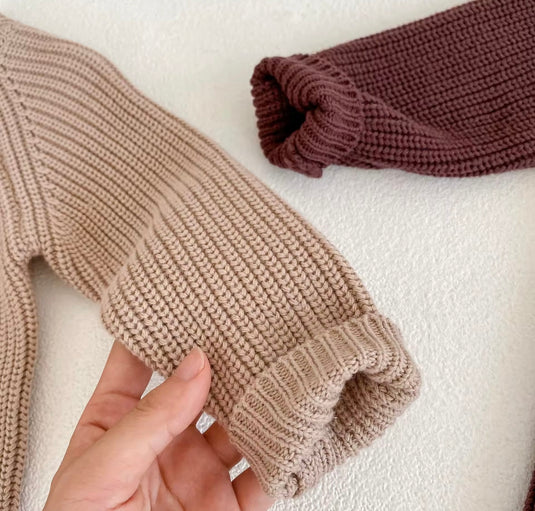 Combinaison bébé beige et marron en coton doux – taille 6-12 mois – Kali - Boutique Kaki Lilas