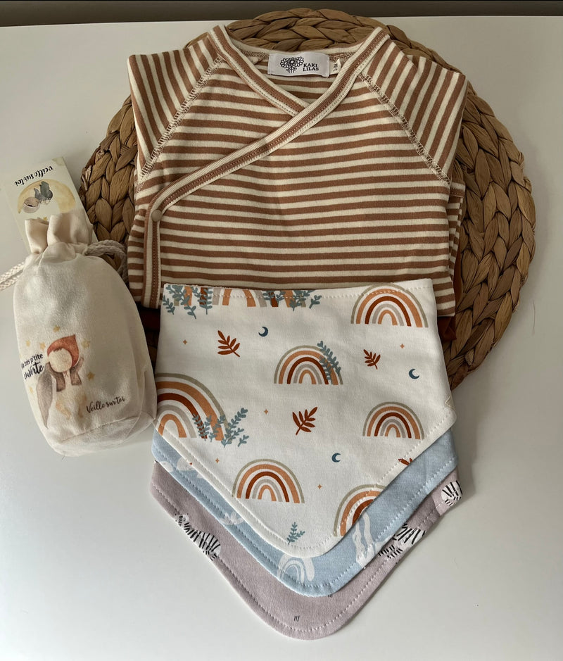 Chargez l&#39;image dans la visionneuse de la galerie, Ensemble nouveaux-nés unisexe – garçon ou fille – coton doux – Kali - Boutique Kaki Lilas

