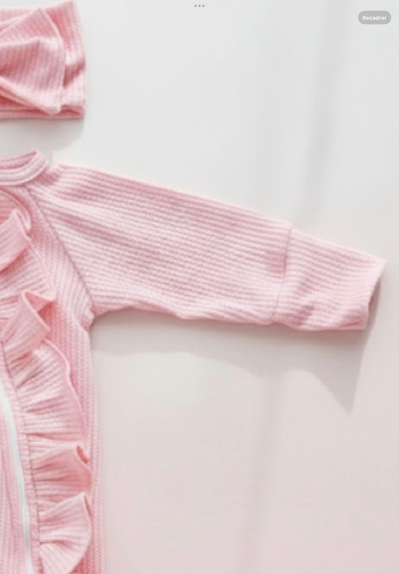 Chargez l'image dans la visionneuse de la galerie, Barboteuse bébé fille rose bohème chic en coton doux

