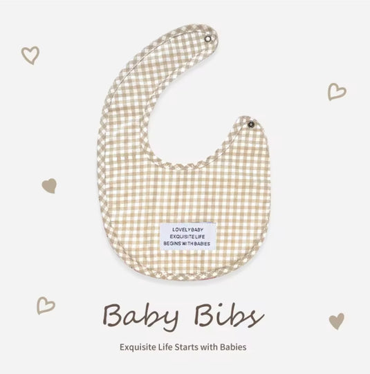 Bavoir bébé en coton motif fleuri – Kali - Boutique Kaki Lilas