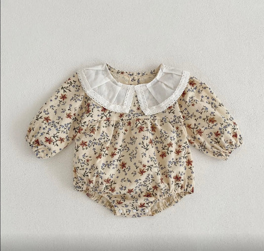 Cache-couches bébé fleuri rosé en coton doux – Kali - Boutique Kaki Lilas