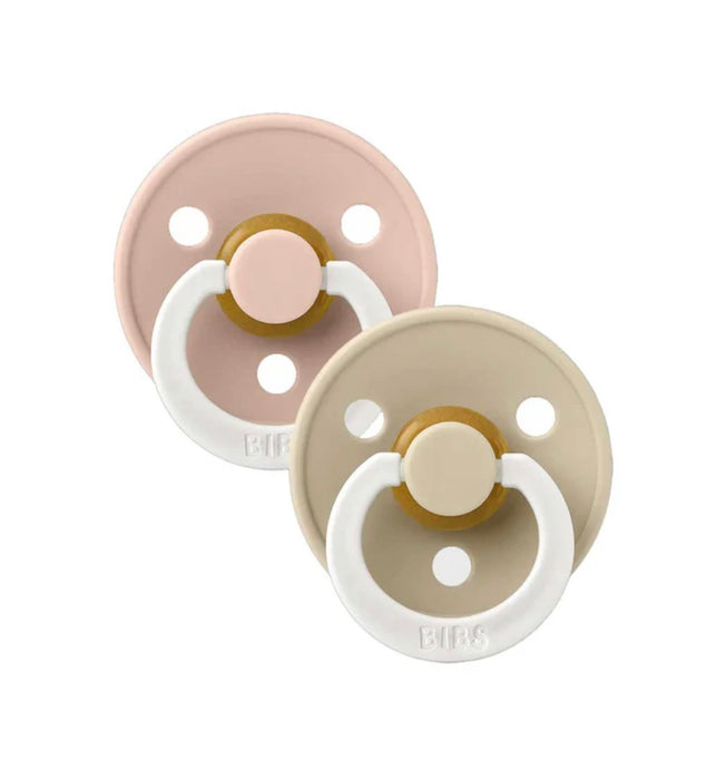 Paquet contenant deux suces en latex Bibs couleur Blus Glow/Vanilla Glow - Boutique Kaki Lilas