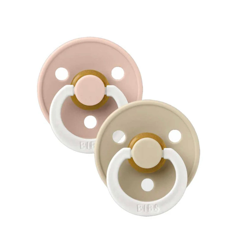 Chargez l&#39;image dans la visionneuse de la galerie, Paquet contenant deux suces en latex Bibs couleur Blus Glow/Vanilla Glow - Boutique Kaki Lilas
