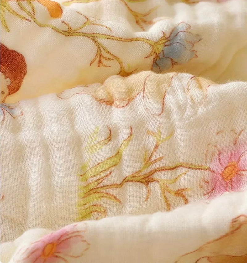 Chargez l&#39;image dans la visionneuse de la galerie, Mousseline pour bébé douce et légère en coton – Kali douce - Boutique Kaki Lilas
