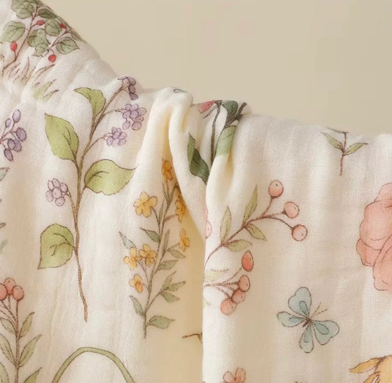 Chargez l&#39;image dans la visionneuse de la galerie, Mousseline pour bébé douce et légère en coton – Kali douce - Boutique Kaki Lilas
