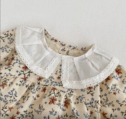 Cache-couches bébé fleuri rosé en coton doux – Kali - Boutique Kaki Lilas