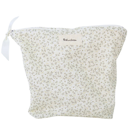 Sac à cosmétiques format moyen couleur vert pâle - Boutique Kaki Lilas