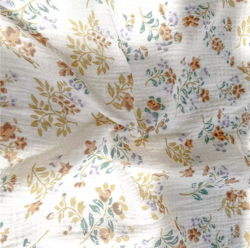 Chargez l&#39;image dans la visionneuse de la galerie, Mousseline bébé 100 % coton à motifs – Kali - Boutique Kaki Lilas
