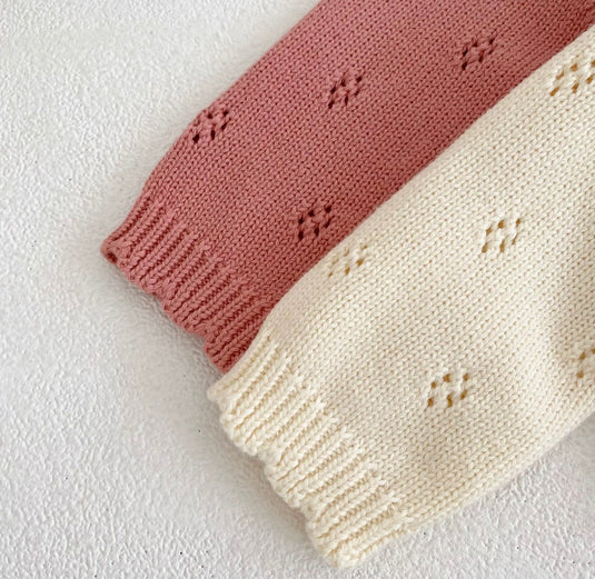 Cardigan bébé en tricot doux et respirant – Kali - Boutique Kaki Lilas
