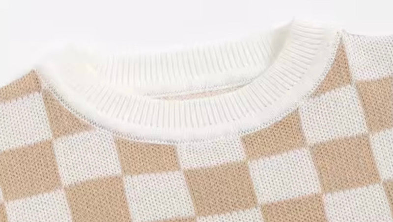Chargez l'image dans la visionneuse de la galerie, Ensemble garçon tricot à carreaux Kali
