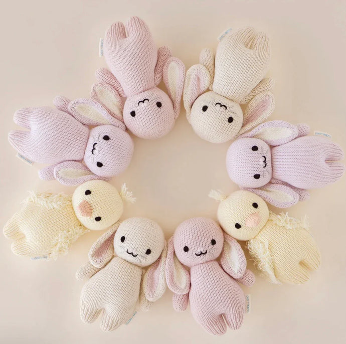 Peluche - Bébé lapin lilas - Cuddle + Kind - Boutique Kaki Lilas