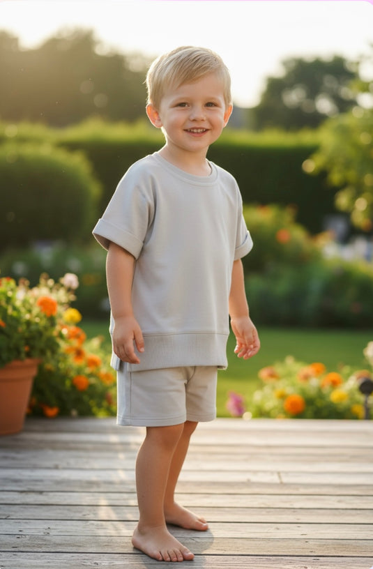 Ensemble garçon t-shirt et short en coton – Kali