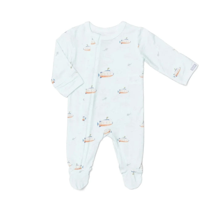 Footie a zipper Coccoli avec sous-marins - Boutique Kaki Lilas