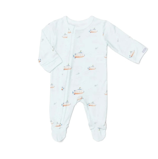 Footie a zipper Coccoli avec sous-marins - Boutique Kaki Lilas