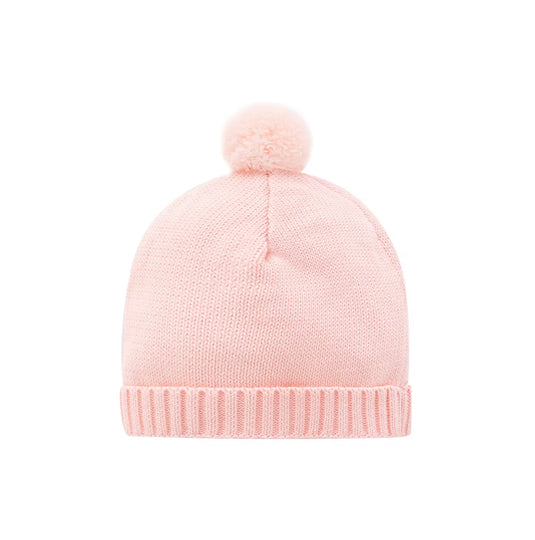 Barboteuse bébé fille en tricot de coton rose brodé motif floral – Kali
