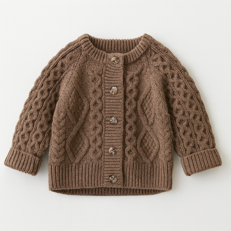 Chargez l&#39;image dans la visionneuse de la galerie, Cardigan pour filles automne-hiver tricoté – Kali
