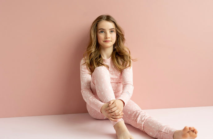Pyjama modal deux pièces imprimé de couleur rose - Boutique Kaki Lilas