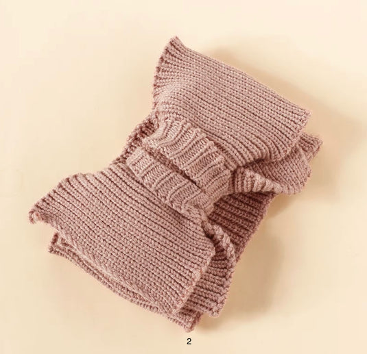 Bandeau tricoté en coton biologique avec noeud papillon Kali - Boutique Kaki Lilas