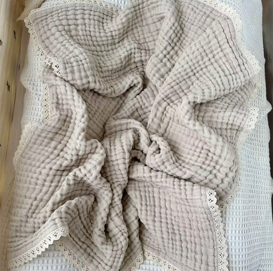 Couverture en mousseline pour bébé bohème douce en coton – Kali
