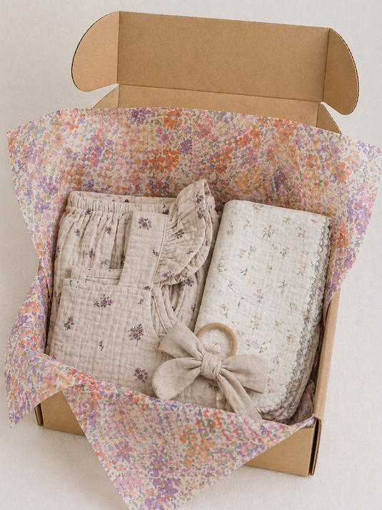 Coffret cadeau bébé fleurs sauvages